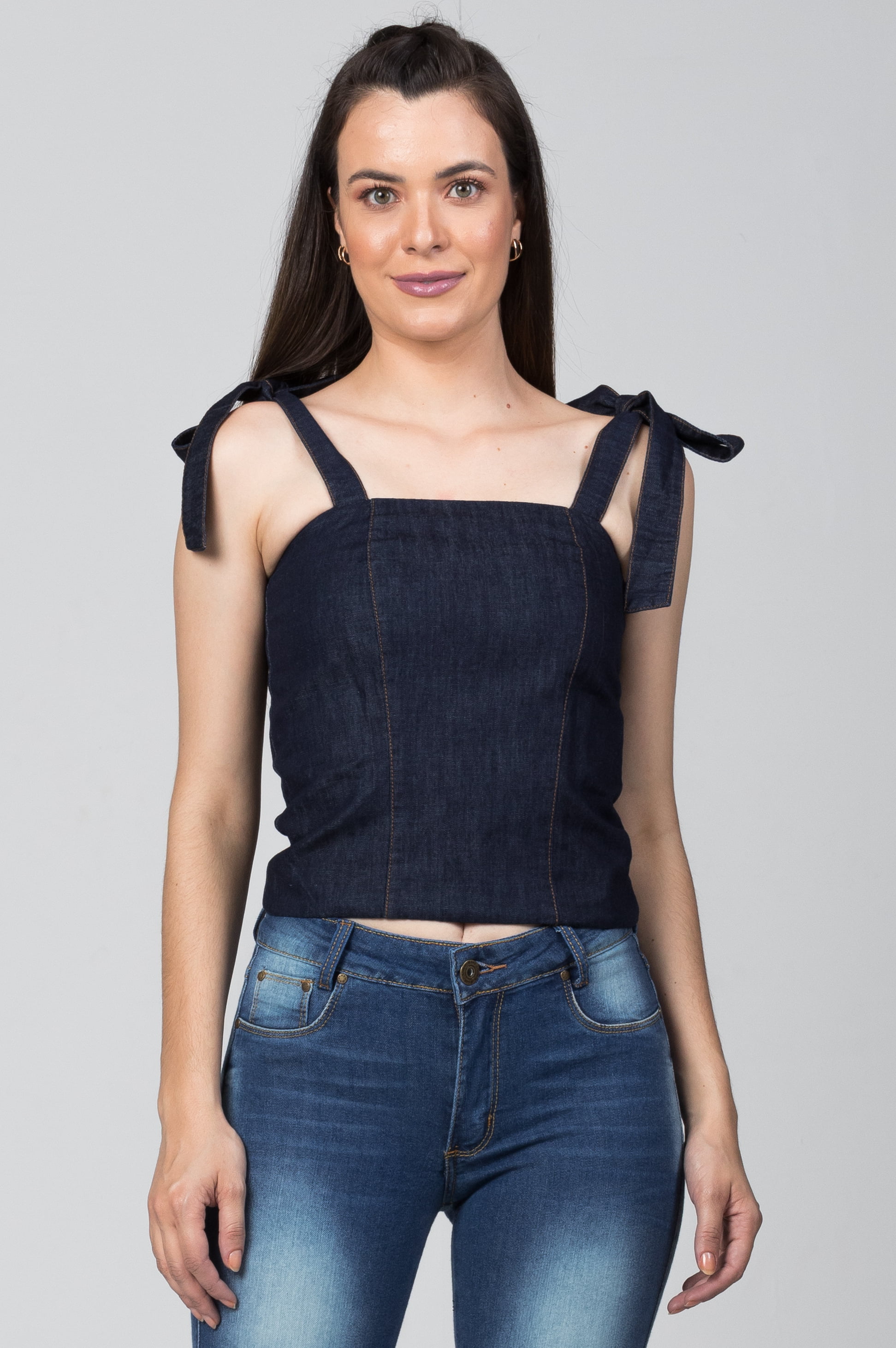 Blusinha Jeans de Alça Ajustável BL2021454