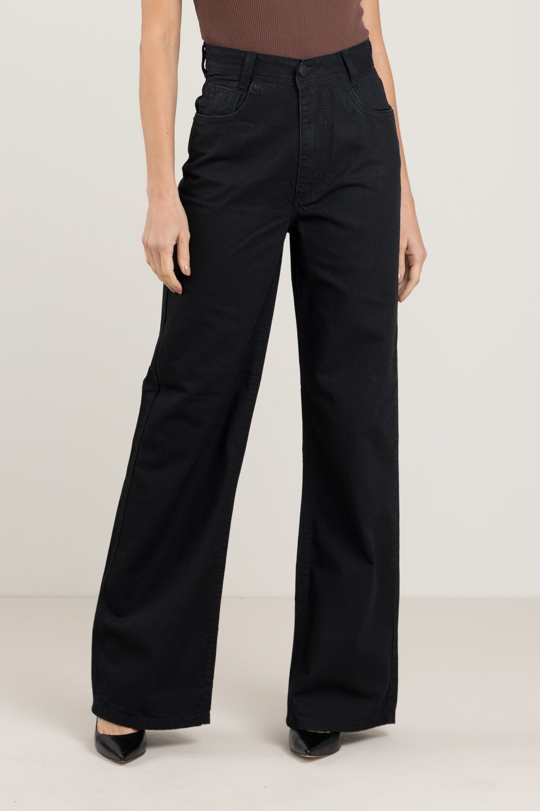 Calça Jeans Feminina Pantalona F2023153
