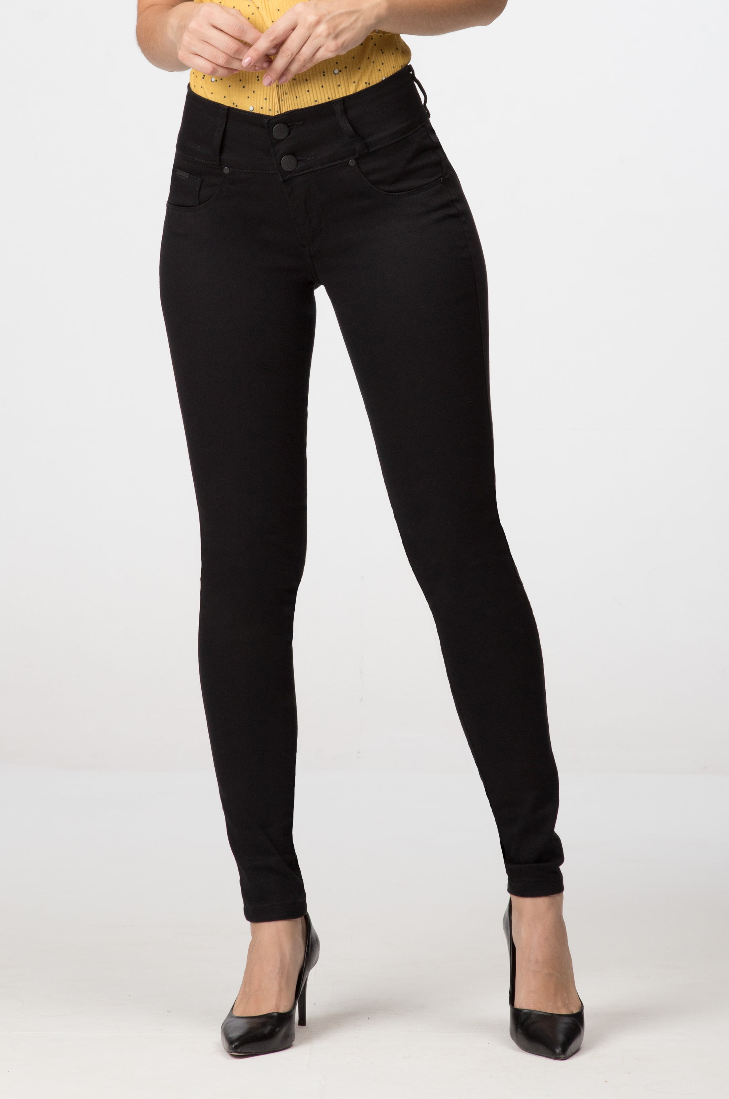 Calça Feminina Preta Skinny F2301002 - Oxiblue Jeans