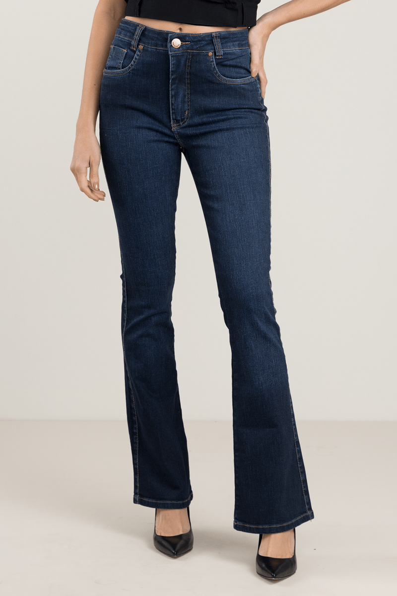 Calça Flare Jeans Azul Escuro F2023163