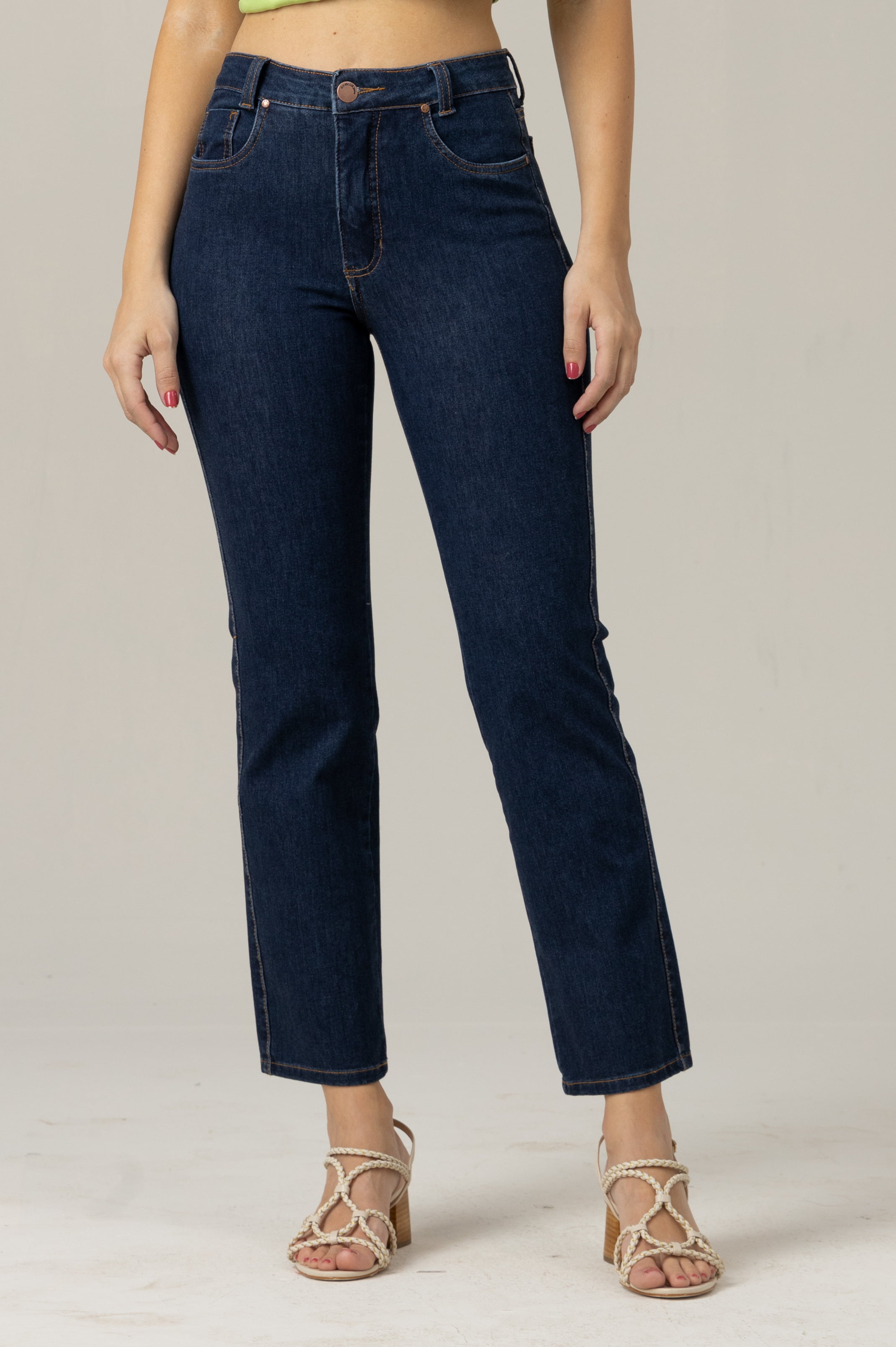 Calça Jeans Capri Reta Escura F2023085