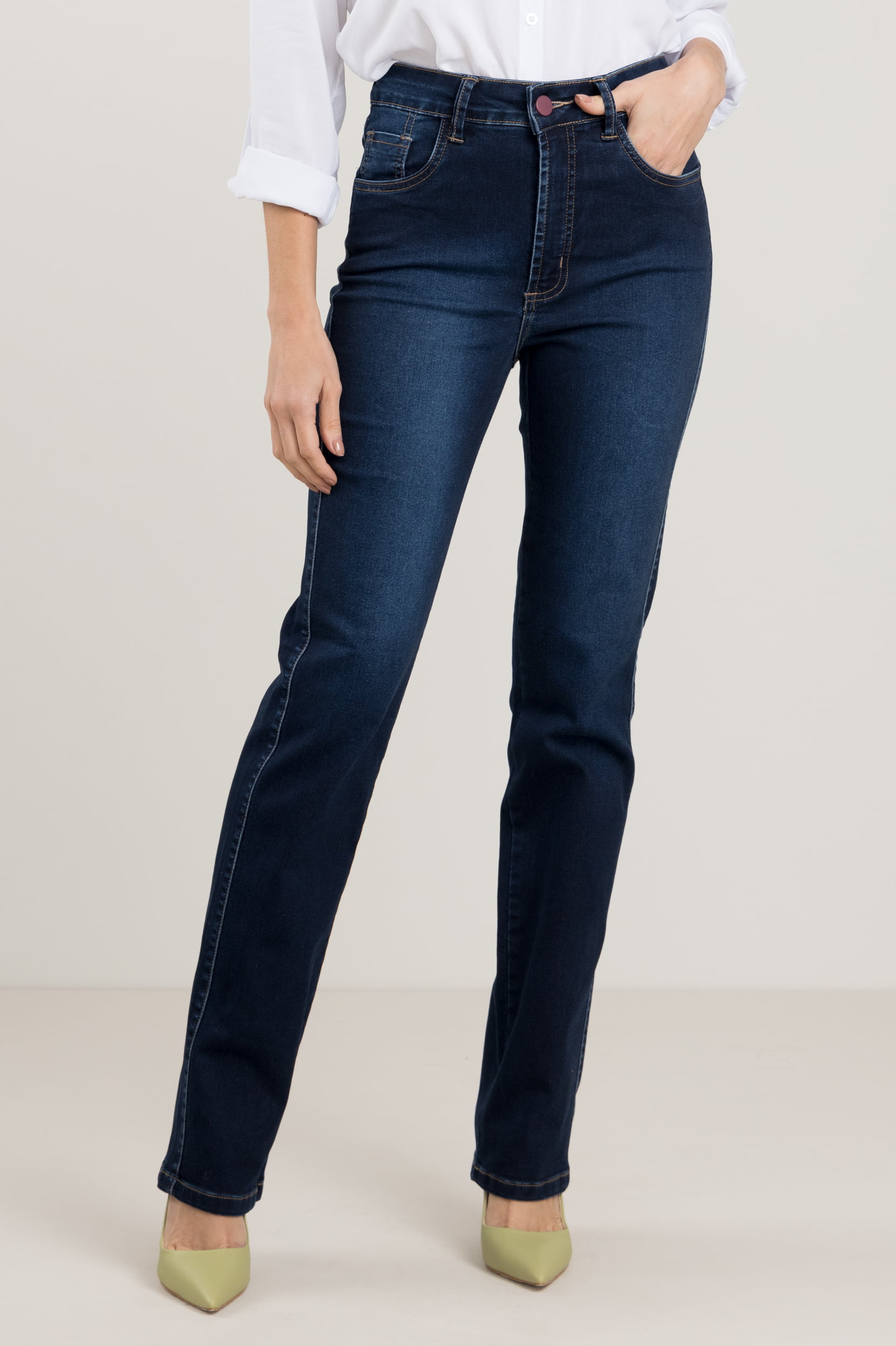 Calça Jeans Reta Feminina F2023132