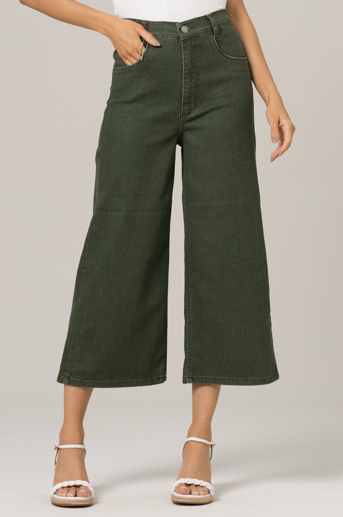 Calça Jeans Pantacourt Oliva F2023144