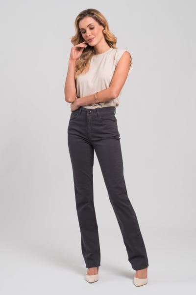 Calça Reta Cinza F23103CH - Cópia (1)