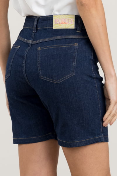 Bermuda Jeans Feminina Azul Escuro F2023174