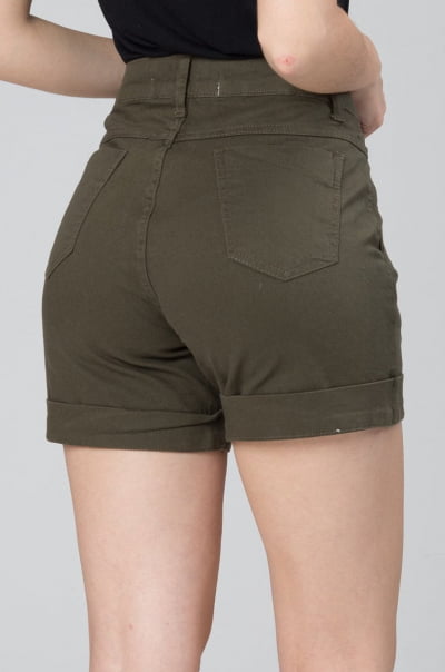 Bermuda Verde Militar Com Barra Italiana F2510