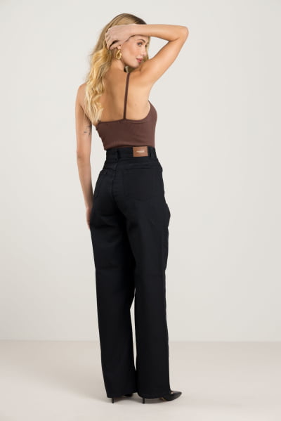 Calça Jeans Feminina Pantalona F2023153