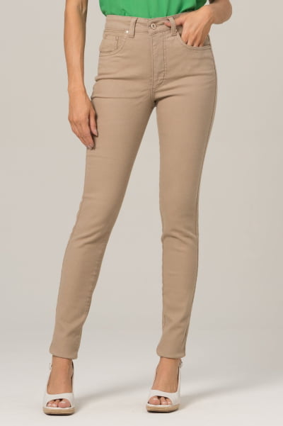 Calça Feminina Caqui Sarja F2023036-CA