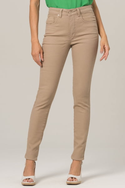 Calça Feminina Caqui Sarja F2023036-CA