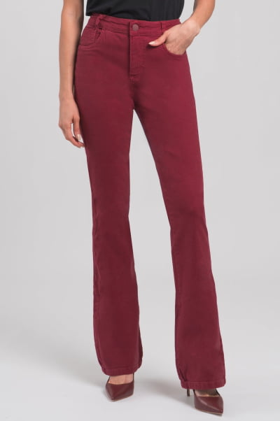 Calça Feminina Flare Cereja F2897CE