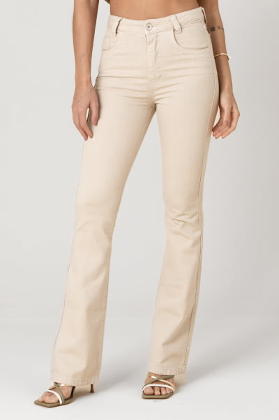 Calça Flare Areia Feminina F2023040AR