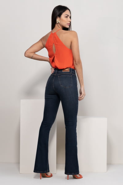 Calça Flare Jeans Escura F2023030