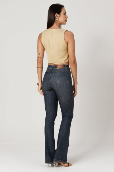 Calça Flare Jeans Escuro F2023053