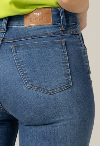 Calça Flare Jeans Feminina Azul Médio F2023028