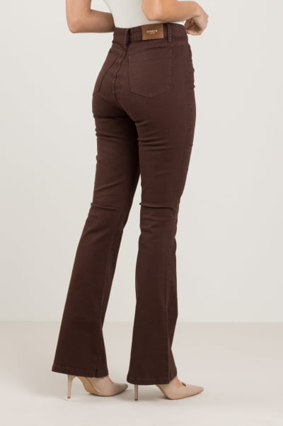 Calça Flare Marrom Feminina F2507-MARROM