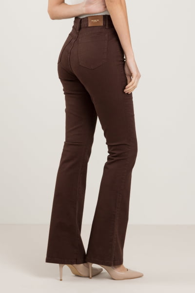 Calça Flare Marrom Feminina F2507-MARROM