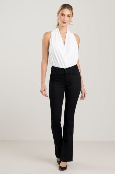Calça Flare Preta F2507