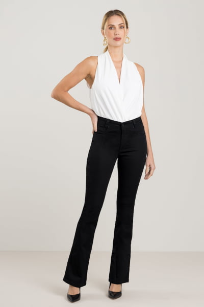 Calça Flare Preta F2507
