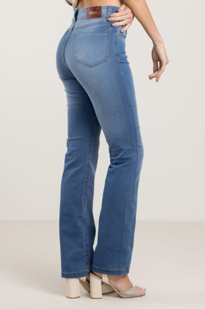 Calça Jean Reta Feminina Azul Claro F2023136