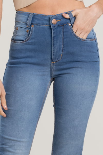 Calça Jean Reta Feminina Azul Claro F2023136