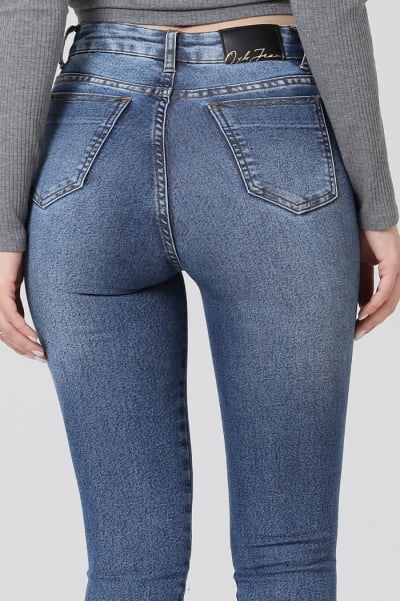Calça Jeans Feminina Skinny Azul Médio F2849