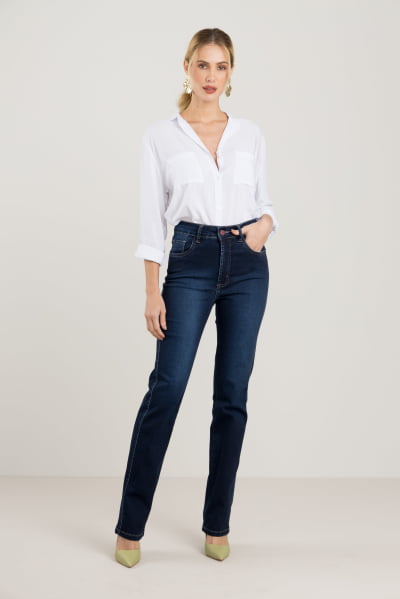 Calça Jeans Reta Feminina F2023132
