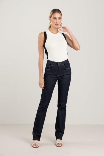 Calça Jeans Reta Feminina F2023187