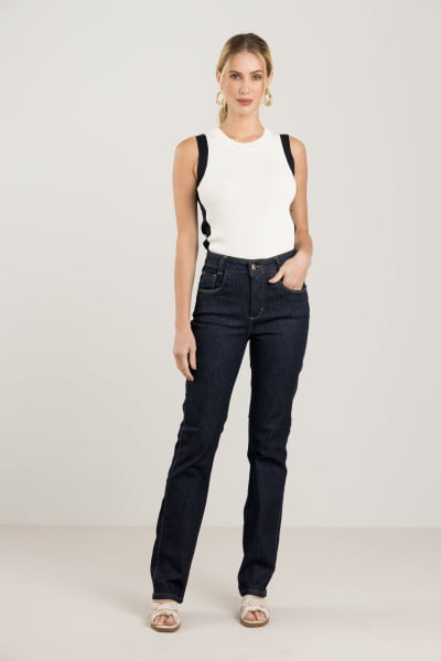 Calça Jeans Reta Feminina F2023187