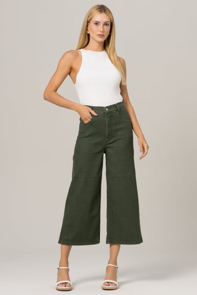Calça Jeans Pantacourt Oliva F2023144