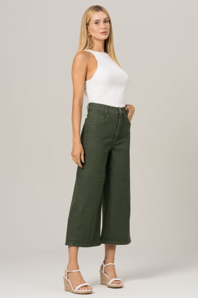 Calça Jeans Pantacourt Oliva F2023144