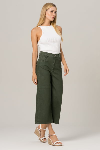 Calça Jeans Pantacourt Oliva F2023144