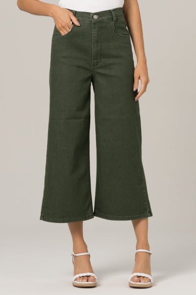 Calça Jeans Pantacourt Oliva F2023144