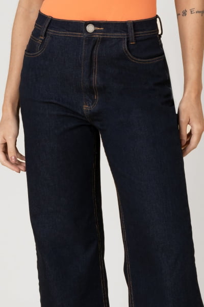 Calça Jeans Wide Leg Escura F2023069
