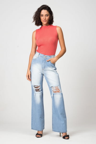 Calça Jeans Wide Leg  F2022015
