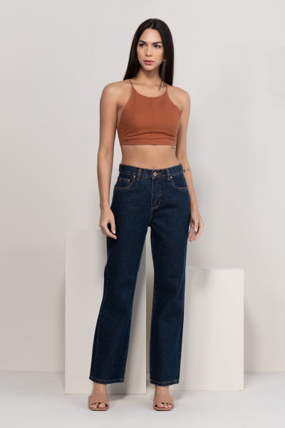 Calça Jeans Wide Leg Slim F2912
