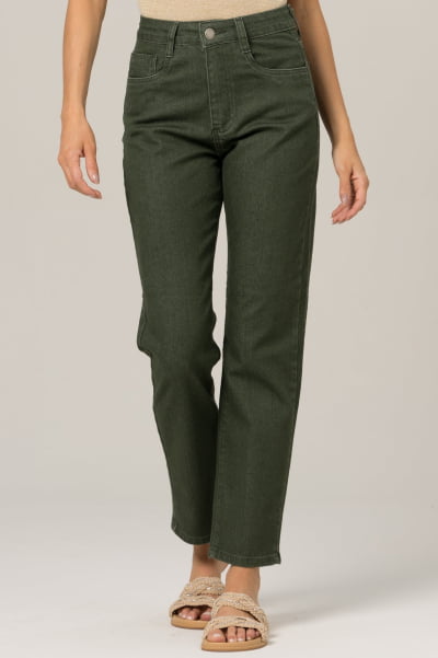 Calça Mom Feminina Verde Oliva F2023145
