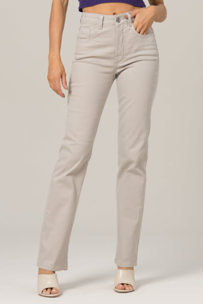 Calça Reta Feminina Areia F2023103AR