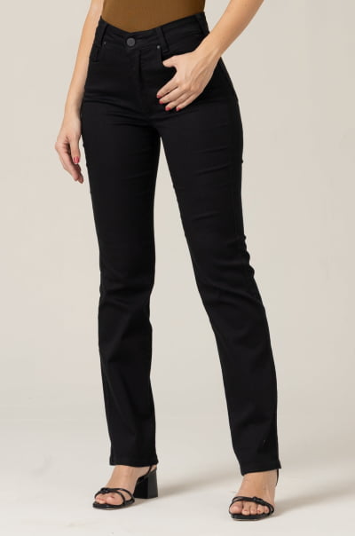 Calça Reta Feminina Preta F23103PT
