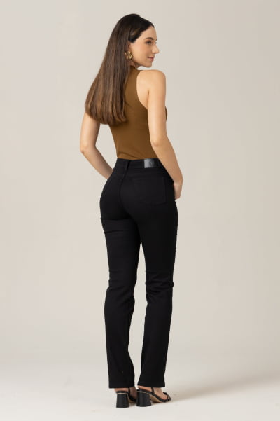 Calça Reta Feminina Preta F23103PT