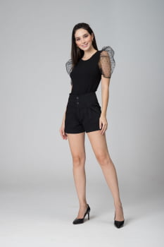 Shorts Preto Feminino F2020409